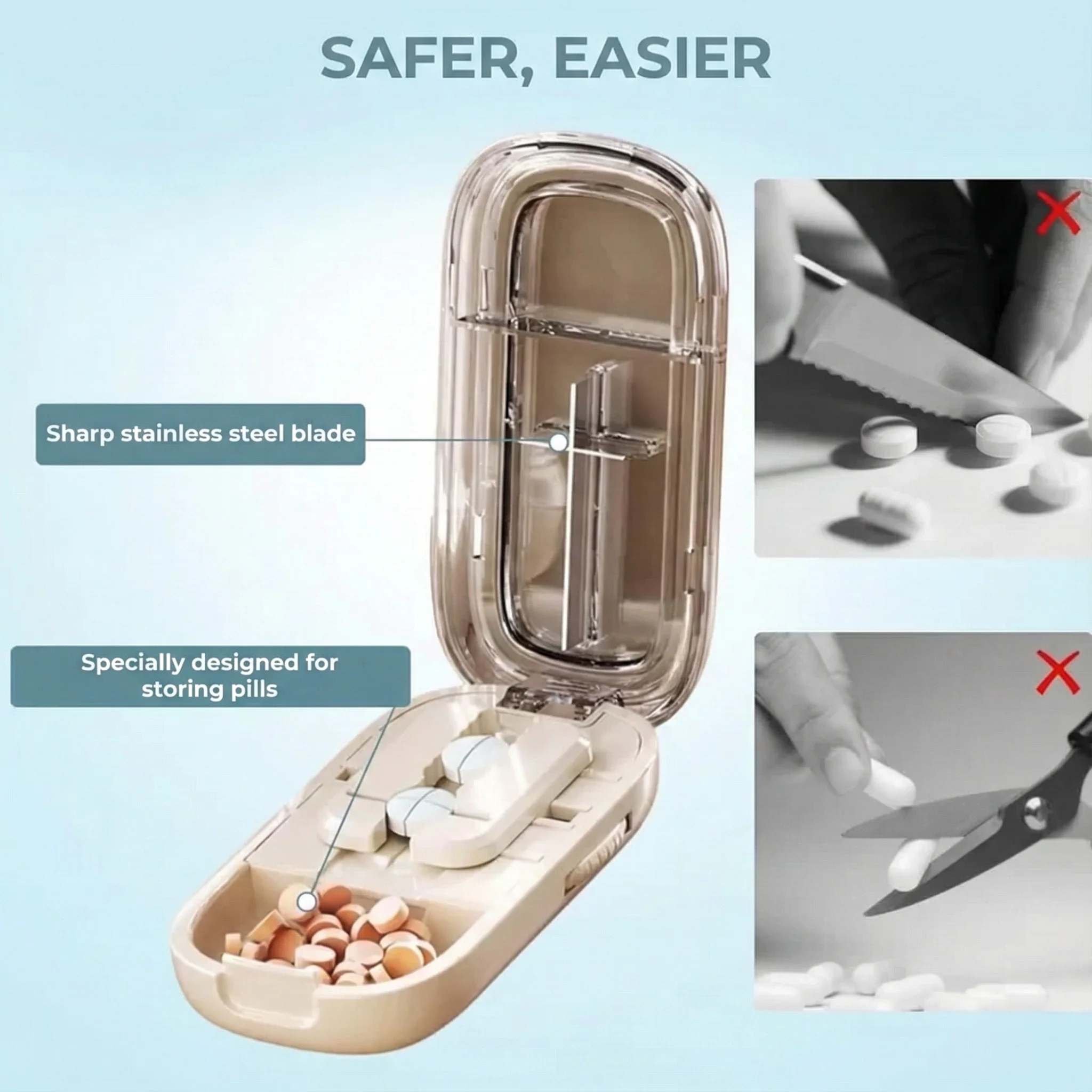 Daphtora® Adjustable Pill Cutter and Splitter - Image 5